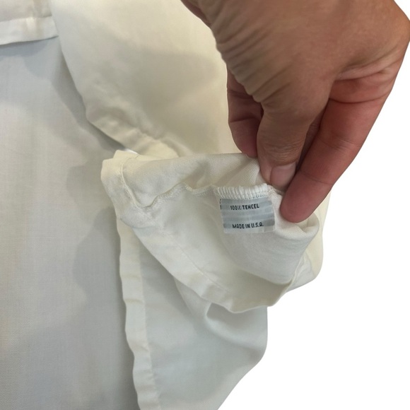 Bryn Walker sleeveless cowl neck Tencel white top size large - Picture 7 of 12